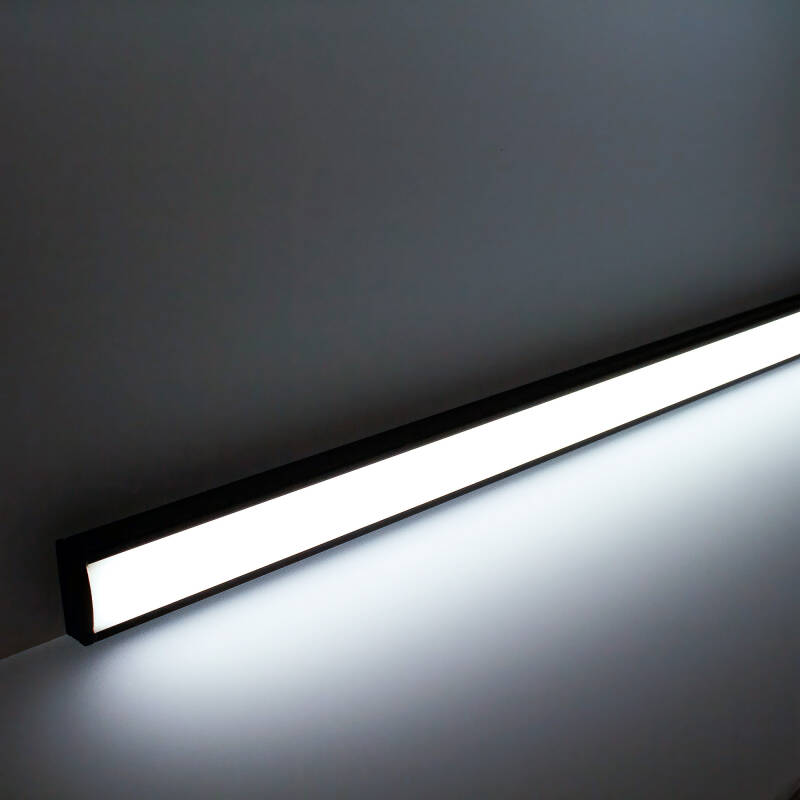 LED-Leiste 230V COB schwarz (anthrazit) – LED-Leuchte BLACK & NICE | flach - dimmbar - diffus | Tageslichtweiß | 150° wasserfest (IP54)
