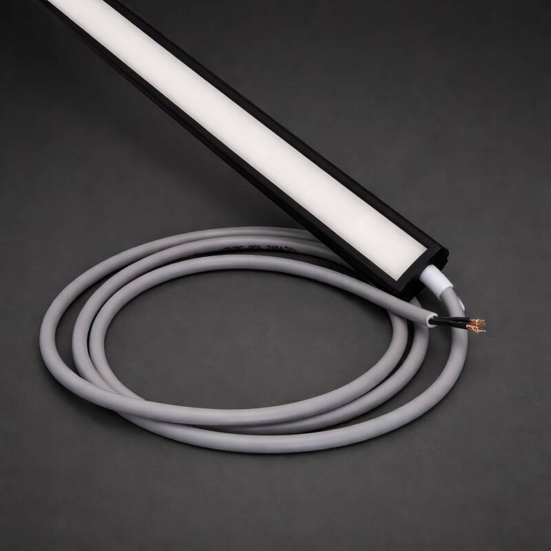 LED-Leiste 230V COB schwarz (anthrazit) – LED-Leuchte BLACK & NICE | flach - dimmbar - diffus | Tageslichtweiß | 150° wasserfest (IP54)