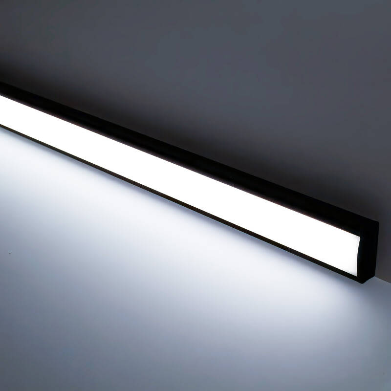 LED-Leiste 230V COB schwarz (anthrazit) – LED-Leuchte BLACK & NICE | flach - dimmbar - diffus | Tageslichtweiß | 150° wasserfest (IP54)