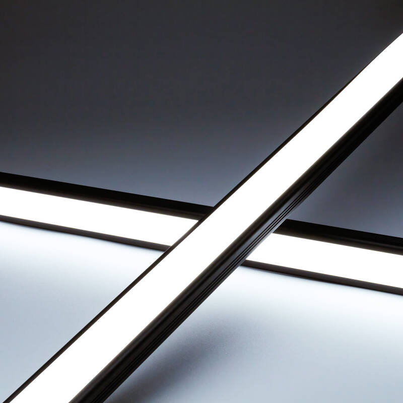 LED-Leiste 230V COB schwarz (anthrazit) – LED-Leuchte BLACK & NICE | flach - dimmbar - diffus | Tageslichtweiß | 150° wasserfest (IP54)