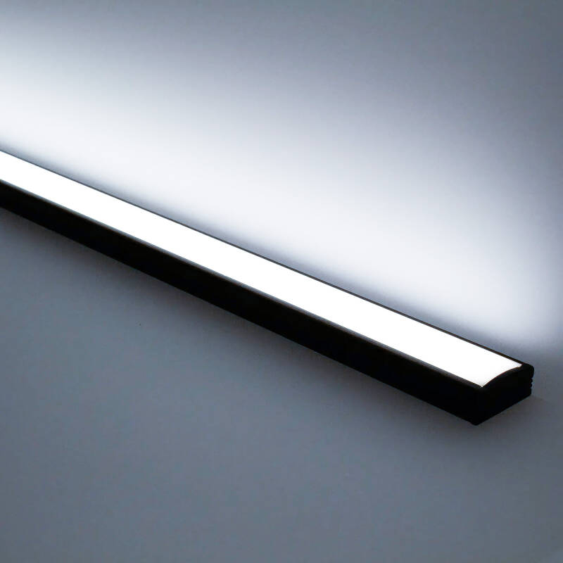 LED-Leiste 230V COB schwarz (anthrazit) – LED-Leuchte BLACK & NICE | flach - dimmbar - diffus | Tageslichtweiß | 150° wasserfest (IP54)
