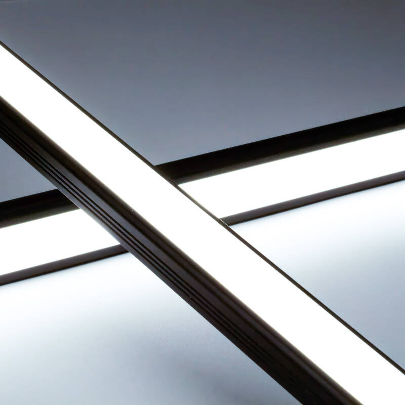 LED-Leiste 230V COB schwarz (anthrazit) – LED-Leuchte BLACK & NICE | flach - dimmbar - diffus | Tageslichtweiß | 150° wasserfest (IP54)