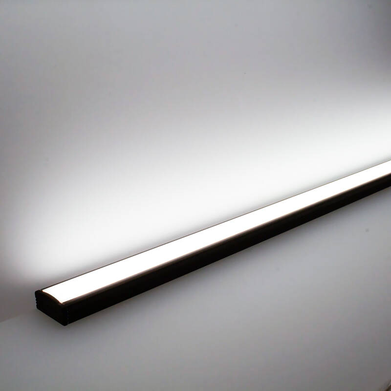 LED-Leiste 230V COB schwarz (anthrazit) – LED-Leuchte BLACK & NICE | flach - dimmbar - diffus | Tageslichtweiß | 150° wasserfest (IP54)