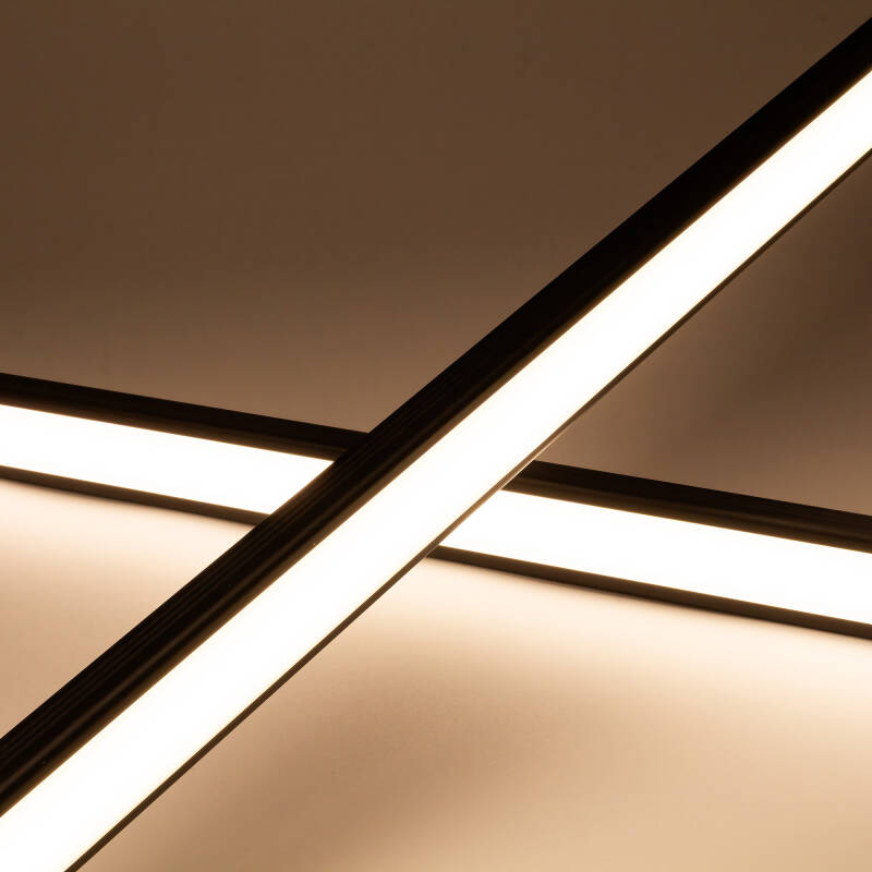 LED-Leiste 230V COB schwarz (anthrazit) – LED-Leuchte BLACK & NICE | flach - dimmbar - diffus | Neutralweiß | 150° wasserfest (IP54)