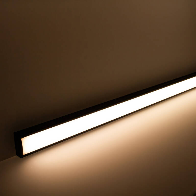 LED-Leiste 230V COB schwarz (anthrazit) – LED-Leuchte BLACK & NICE | flach - dimmbar - diffus | Neutralweiß | 150° wasserfest (IP54)