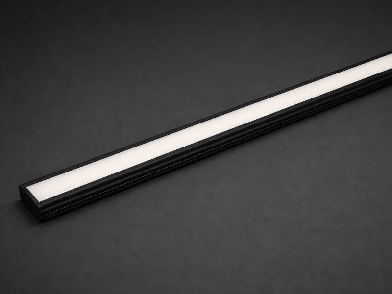 LED-Leiste 230V COB schwarz (anthrazit) – LED-Leuchte BLACK & NICE | flach - dimmbar - diffus | Neutralweiß | 150° wasserfest (IP54)