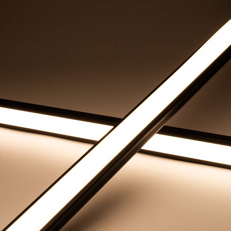 LED-Leiste 230V COB schwarz (anthrazit) – LED-Leuchte BLACK & NICE | flach - dimmbar - diffus | Neutralweiß | 150° wasserfest (IP54)