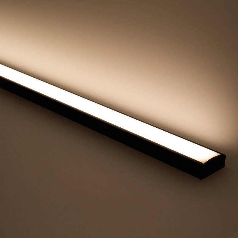 LED-Leiste 230V COB schwarz (anthrazit) – LED-Leuchte BLACK & NICE | flach - dimmbar - diffus | Neutralweiß | 150° wasserfest (IP54)