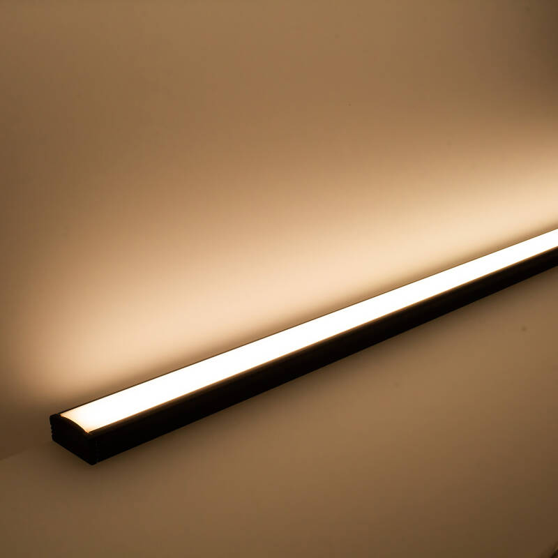 LED-Leiste 230V COB schwarz (anthrazit) – LED-Leuchte BLACK & NICE | flach - dimmbar - diffus | Neutralweiß | 150° wasserfest (IP54)