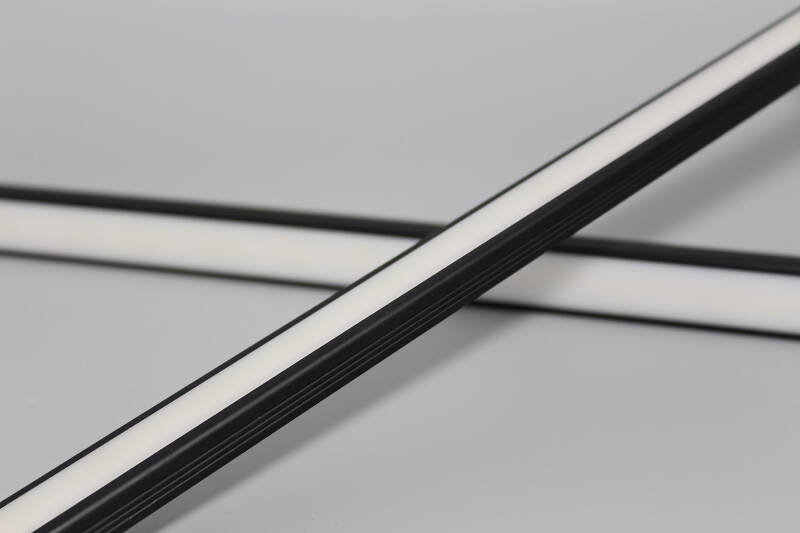 LED-Lichtleiste 230V COB schwarz (anthrazit)  - LED-Leuchte BLACK & NICE | flach - dimmbar - diffus | Warmweiß | 150° wasserfest (IP54)