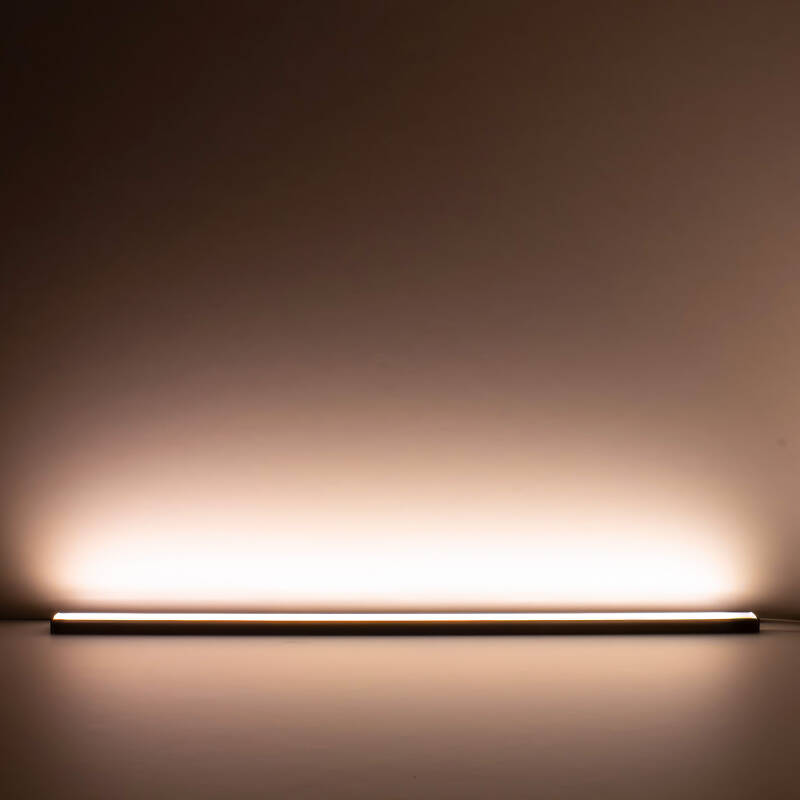 LED-Lichtleiste 230V COB schwarz (anthrazit)  - LED-Leuchte BLACK & NICE | flach - dimmbar - diffus | Warmweiß | 150° wasserfest (IP54)