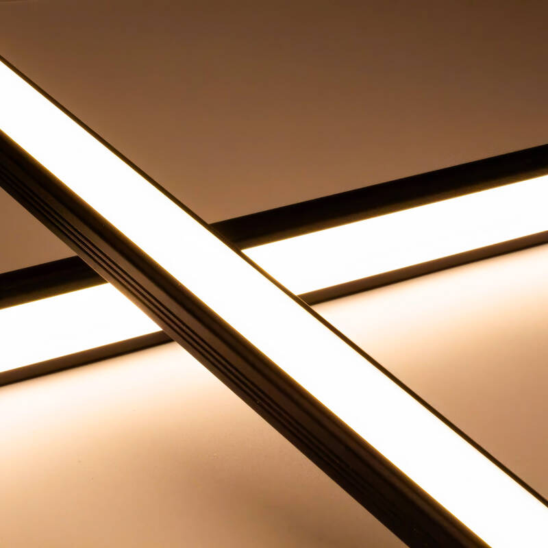 LED-Lichtleiste 230V COB schwarz (anthrazit)  - LED-Leuchte BLACK & NICE | flach - dimmbar - diffus | Warmweiß | 150° wasserfest (IP54)