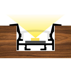 COB LED-Einbauleuchte 230V CONNECT – Diffus | Dimmbar | Warmweiß | 150° | IP54 | nach Maß – BAUSATZ