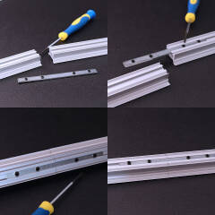 Alu Einbauprofil CONNECT-PRO – Maßanfertigung bis 200 cm – Innenmaß 21mm – Silber inkl. diffuser Abdeckung