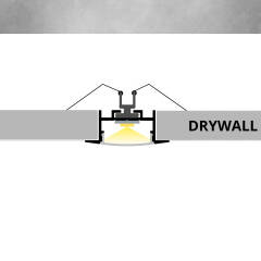 Alu Einbauprofil CONNECT-PRO – Maßanfertigung bis 200 cm – Innenmaß 21mm – Silber inkl. diffuser Abdeckung
