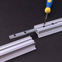 Alu Einbauprofil CONNECT-PRO – Maßanfertigung bis 200 cm – Innenmaß 21mm – Silber inkl. diffuser Abdeckung