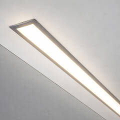 Alu Einbauprofil CONNECT-PRO – Maßanfertigung bis 200 cm – Innenmaß 21mm – Silber inkl. diffuser Abdeckung