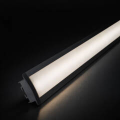 Alu Einbauprofil CONNECT-PRO – Maßanfertigung bis 200 cm – Innenmaß 21mm – Silber inkl. diffuser Abdeckung