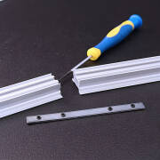 Alu Einbauprofil CONNECT-PRO – Maßanfertigung bis 200 cm – Innenmaß 21mm – Silber inkl. diffuser Abdeckung