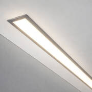 Alu Einbauprofil CONNECT-PRO – Maßanfertigung bis 200 cm – Innenmaß 21mm – Silber inkl. diffuser Abdeckung