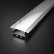 Alu Einbauprofil CONNECT-PRO – Maßanfertigung bis 200 cm – Innenmaß 21mm – Silber inkl. diffuser Abdeckung