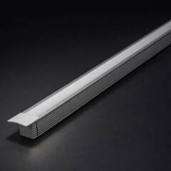LED Alu-Einbauprofil PICO – extrem schmal (für 5mm Streifen) – Silber eloxiert & Diffus – nach Maß