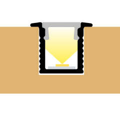 LED Alu-Einbauprofil PICO – extrem schmal (für 5mm Streifen) – Silber eloxiert & Diffus – nach Maß