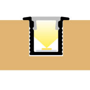 LED Alu-Einbauprofil PICO – extrem schmal (für 5mm Streifen) – Silber eloxiert & Diffus – nach Maß