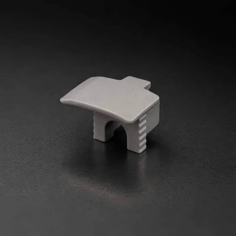 Endkappe mit Loch für Einbauprofil PICO - hellgrau