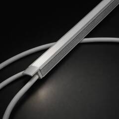 Endkappe mit Loch für Einbauprofil PICO - hellgrau