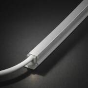 Endkappe mit Loch für Einbauprofil PICO - hellgrau