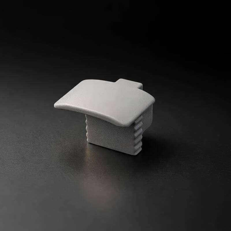 Endkappe geschlossen für Einbauprofil PICO - hellgrau