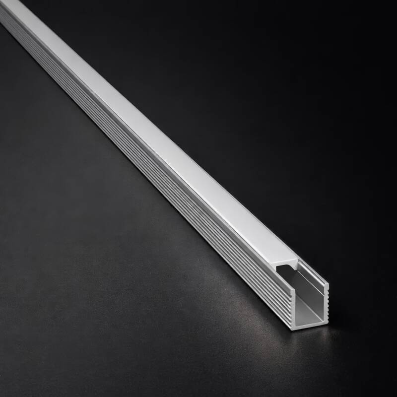 LED Alu-Aufbauprofil PICO – extrem schmal (für 5mm Streifen) – Silber eloxiert & Diffus – nach Maß