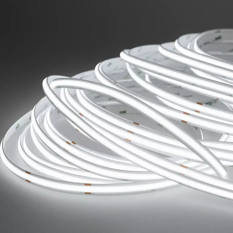 LED Streifen Komplett SET mit Fernbedienung & Trafo | COB weiß 24V | nach Maß bis 20m