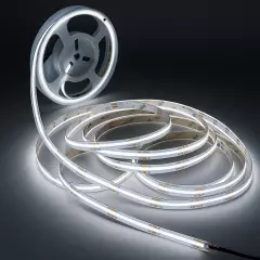 LED Streifen Komplett SET mit Fernbedienung & Trafo | COB weiß 24V | nach Maß bis 20m