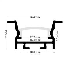 COB LED-Einbauleuchte 230V CONNECT – Diffus | Dimmbar | Neutralweiß | 150° | IP54 |  Selbstmontage SET nach Maß in Länge 23,79 m – 243,4 Watt – 22.384 Lumen – 7.030 LEDs