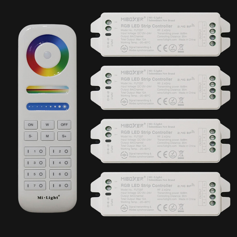 4 Zonen ( 4 Controller & 1 Fernbedienung )